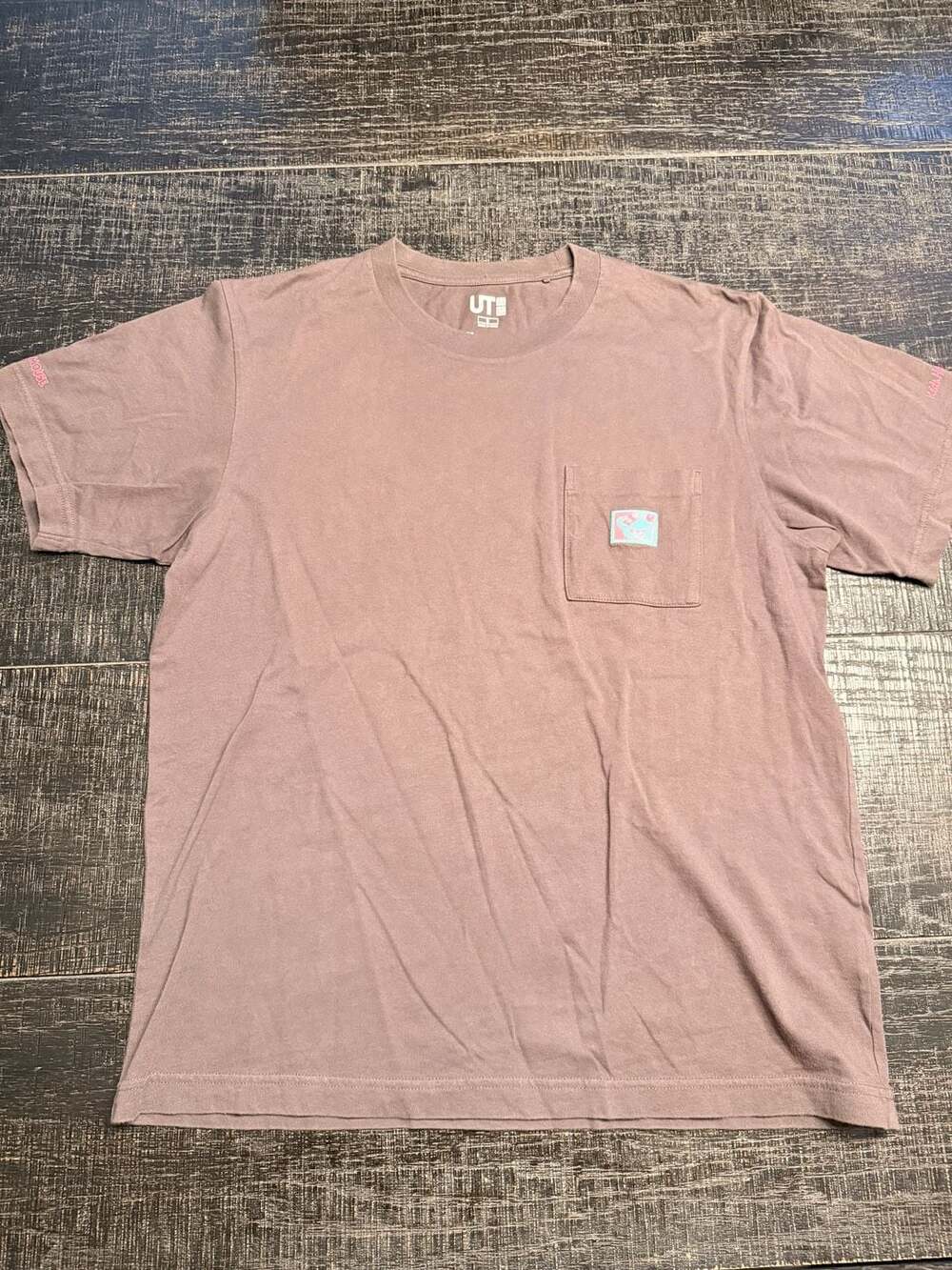 Uniqlo UT Mickey Mouse Keith Haring Pocket T-Shirt Brown Size S